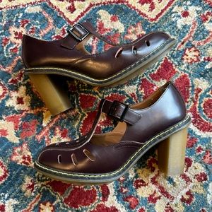 RARE Dr. Martens Arianna Mary Jane Oxford in Oxblood/Burgundy